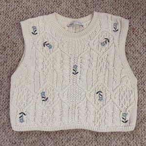 Cropped Zara Women's Sweater Vest